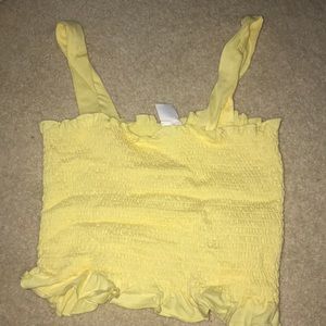 Brand new yellow crop top